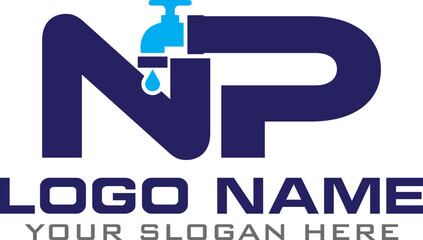 Plumbing Service Logo Vector, Water Service vector logo design