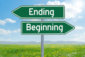 Two direction signs - Ending or Beginning