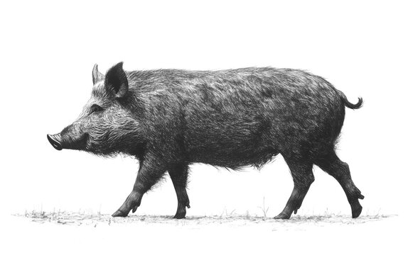 recommend clip art: Boar, wild boar, hog, wild pig, sketch. Vintage retro print, wild boar, forest pig sketch ink style drawing, linear drawing, engrave old school. Sketch artwork silhouette wild ho pig. Illustration
