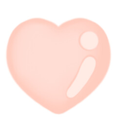 a pink heart on a transparent background