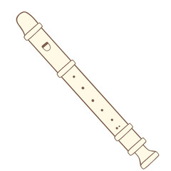 flute icon, music instrument clip art
