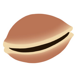 Dorayaki sweets on transparent background