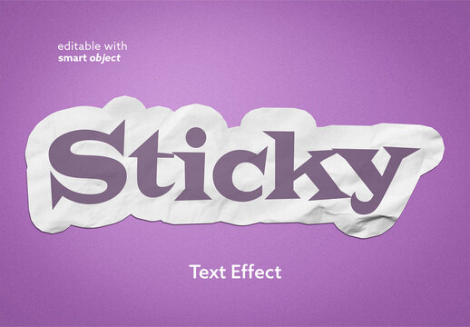Sticky Text Effect. Some Elements are AI Generated