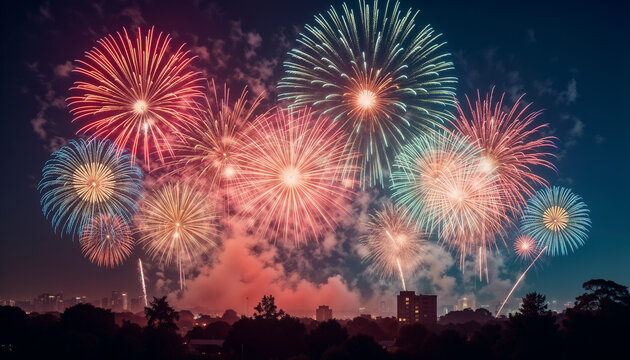 Firework in the night aky