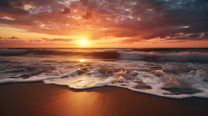 Obraz premium sunset over the beach