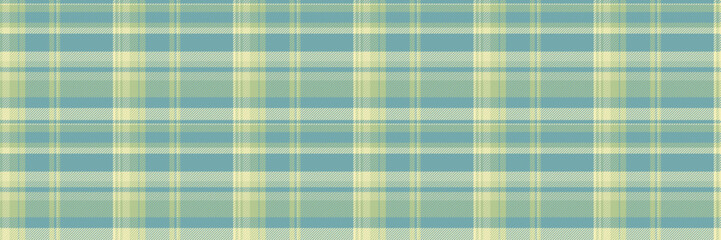 Track check seamless background, package fabric tartan textile. Crease plaid pattern texture vector in cyan and light colors.