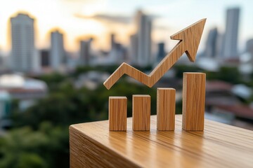 Business growth trends urban city infographic daytime economic insights