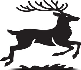 Antelope Silhouette Vector Art – Wildlife Illustration Design