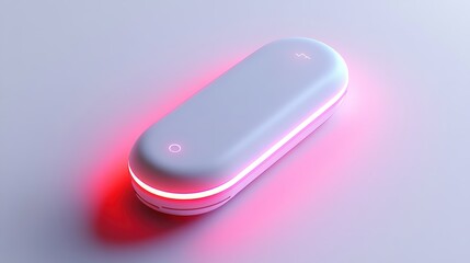 modern wearable biosensor tracking a patient glucose levels in real time, floating on a clean white background, representing the future of health monitoring