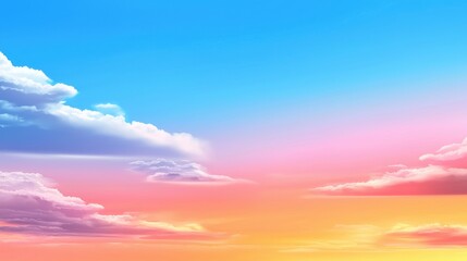 Obraz premium Breathtaking Sunset Landscape with Vibrant Sky and Clouds