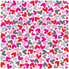 Seamless pattern with hearts shape design