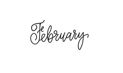 February text for Digital Planner and Note taking