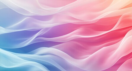 Fototapeta premium Colorful fabric waves create a soft and dreamy background for various creative projects