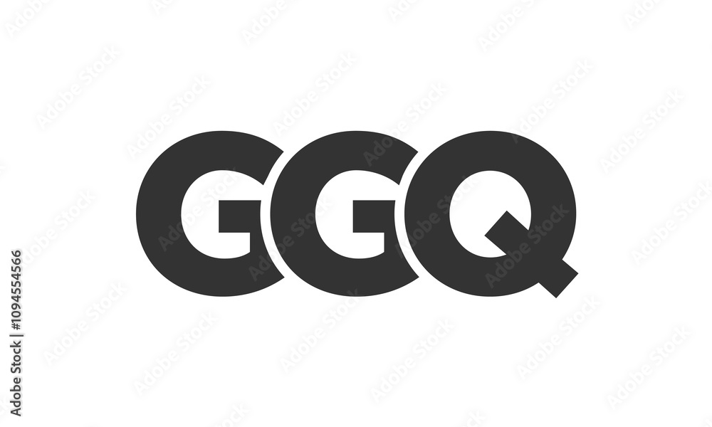 Fototapete ggq logo design template with strong and modern bold text. initial based vector logotype featuring s