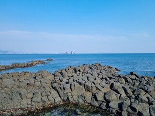 한국 제주도 해안가 풍경