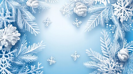 Abstract Winter Representation with Geometric Shapes