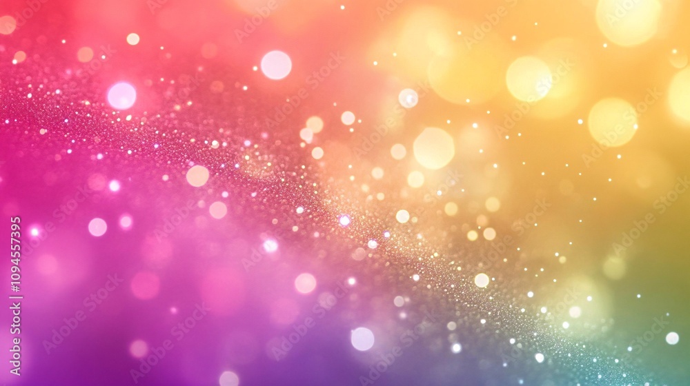 Aufkleber glitter and bokeh lights creating colorful festive background