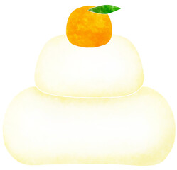 Kagami mochi Rice cake for Japanese new year Clip art transparent PNG