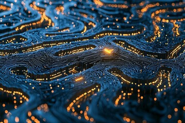 3D brain made of interconnected circuits and data patterns representing the concept of machine learning against a white backdrop.