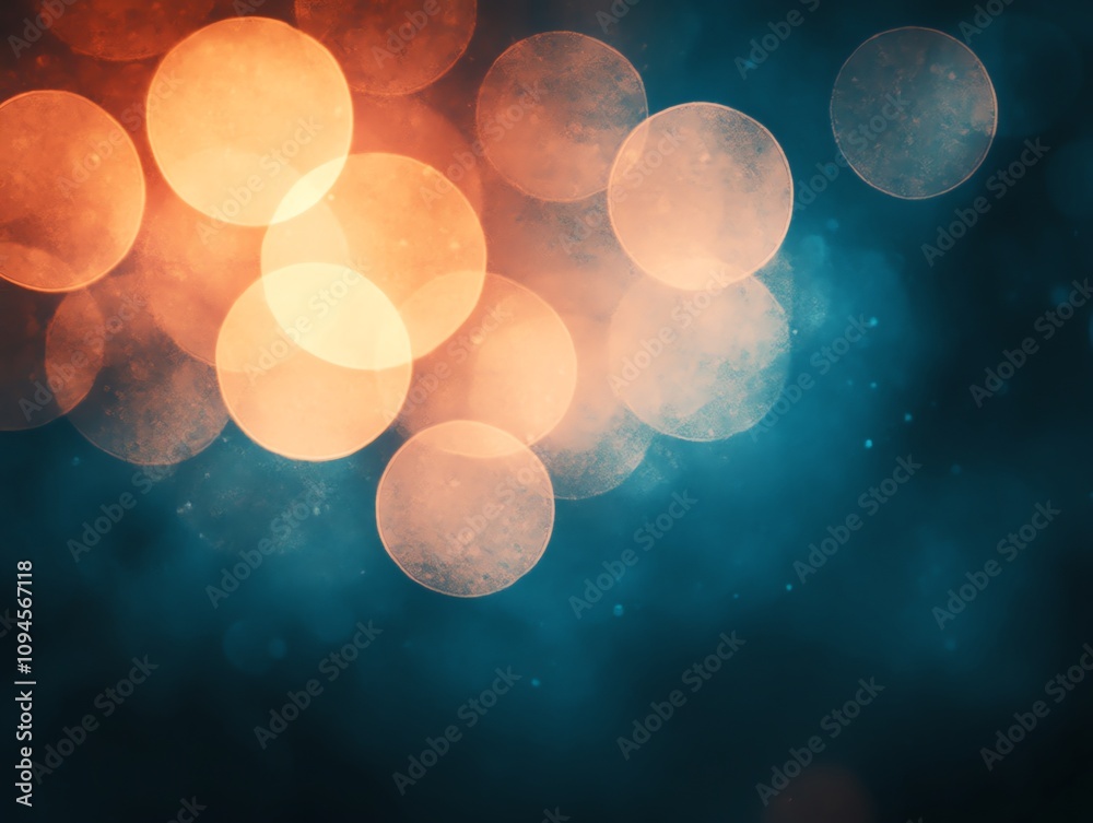 Poster A blurred background of colorful bokeh lights creating a dreamy, atmospheric effect.