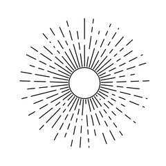 Obraz premium Abstract black sunburst 