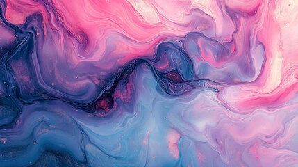 Obraz premium Vibrant swirls of blue and pink creating a mesmerizing abstract background design