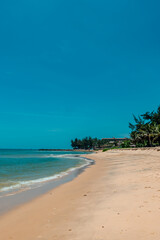 Vertical view of beaches in the resort town of Mui Ne, Vietnam