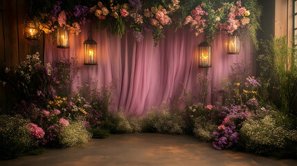 Enchanted Garden Floral Background