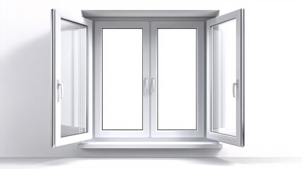White open window bringing fresh air into house