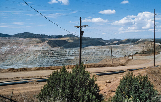  Bayard Coppermine in Silver City. New Mexico USA. Slide reproduction from 1984.
