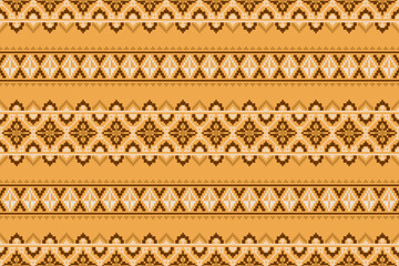 Scraf seamless pattern.Floral cross stitch for background.Aztec style.background vector illustration.Design for texture,fabric,cloting,carpet,knitewar,curtains,wrapping,batik