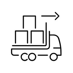 Truck icon symbol vector image illustration