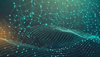 Dynamic abstract digital background featuring futuristic elements, ideal for representing technological processes, artificial intelligence systems, neural networks, data analysis, and