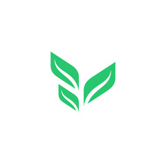 Leaf Logo Icon Vector. Organic Nature Design