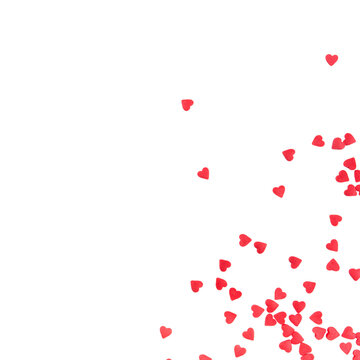 Red hearts on transparent background. Valentine's day concept.