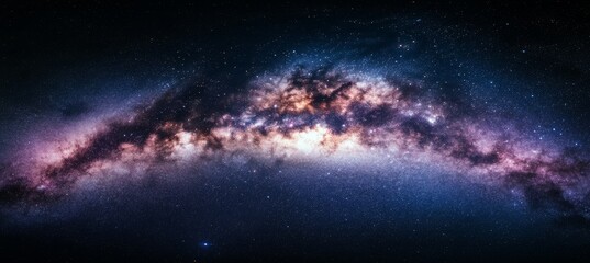 Colorful cosmic spiral showcasing vibrant hues and distant stars in the night sky