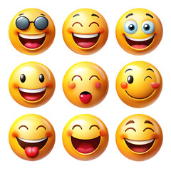 set of smileys