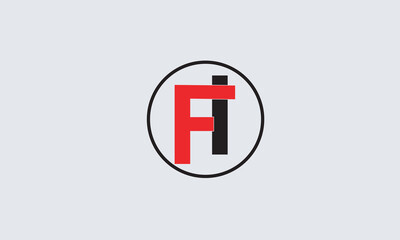 FI, IF, I, F Abstract Letters Logo Monogram