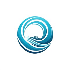 Water Wave Logo abstract vector template. Aqua icon. sea ocean Logo design inspiration, isolated on white background