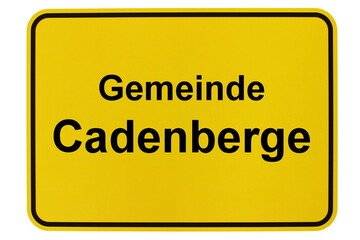 Illustration eines Ortsschildes der Gemeinde Cadenberge in Niedersachsen