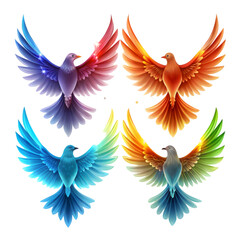 Obraz premium set of wings on transparent background