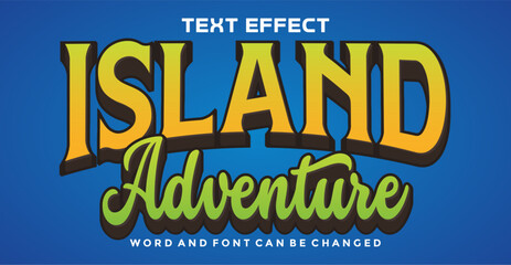  Island adventure editable text effect