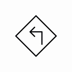 arrow direction turn icon vector sign