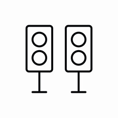 traffic lights signals equipment icon vector sign