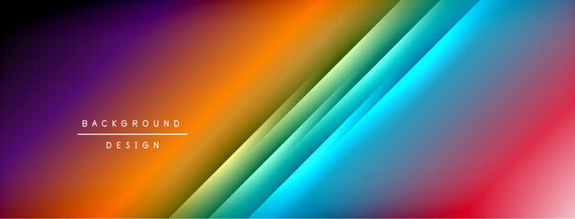 Colorful gradient with lines made of shadow and light. Creative background