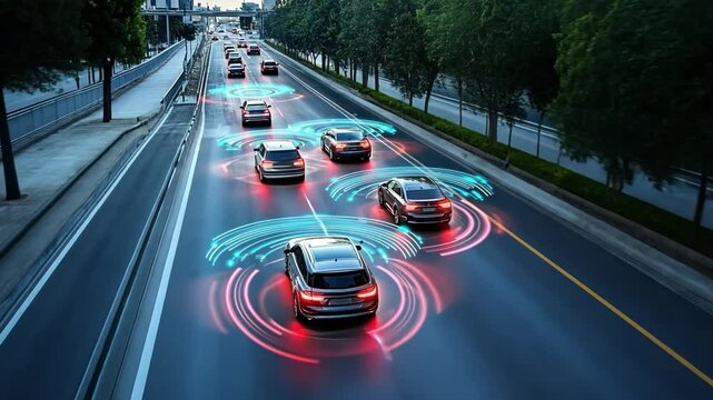 Autonomous vehicles equipped with robust cybersecurity measures to protect against digital threats.