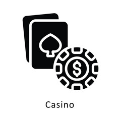 Casino vector Filled Outline Icon. ...  .. Eps 10 file