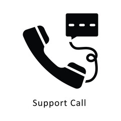 Support Call  vector Filled Outline Icon. ...  .. Eps 10 file