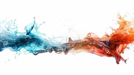 Dynamic liquid splash art studio high-resolution photography clean white background aesthetic concept