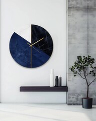 Create a striking modern clock display minimalist white wall home decor contemporary interior geometric design